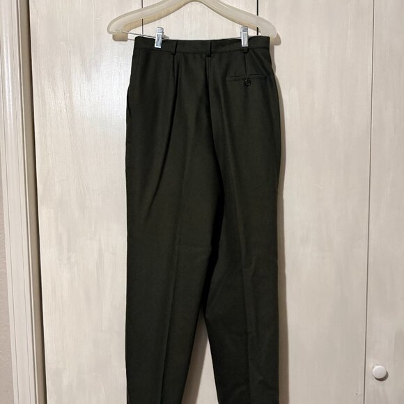 Ralph Lauren Wool Slacks Pants Dark Green - Picture 6 of 8